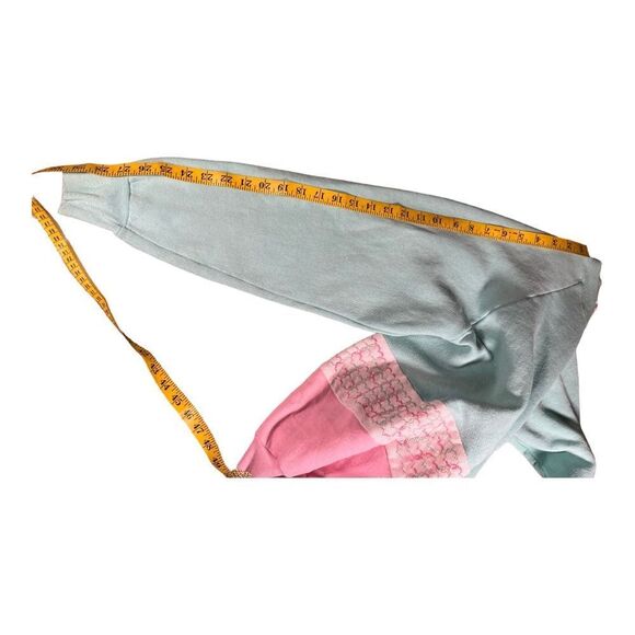 Vintage 90s crewneck sweater dopamine colorblock embroidered large pink - Picture 7 of 11